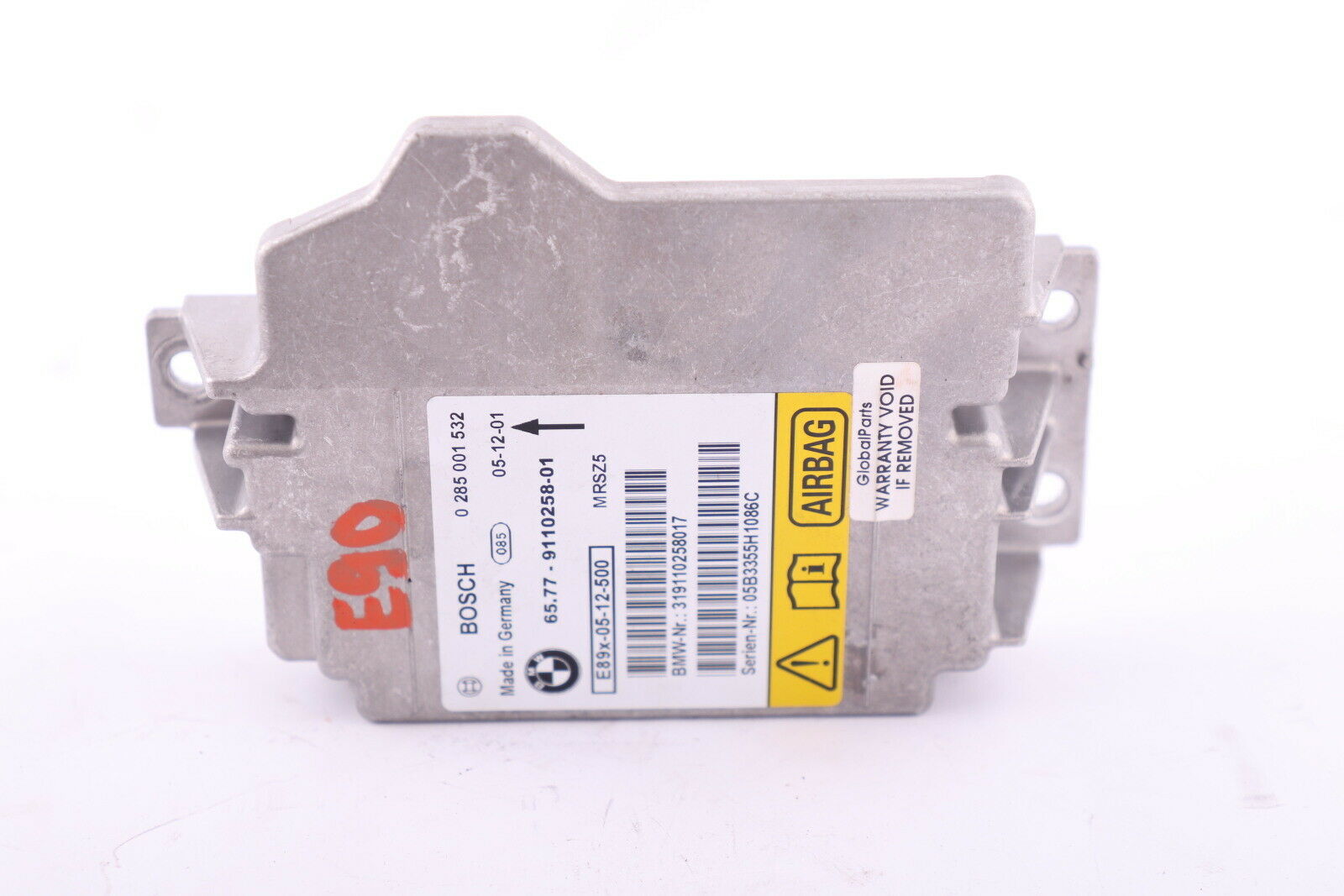 BMW E81 E87 E90 E91 Control Unit Airbag ECU NO CRASH DATA 9110258