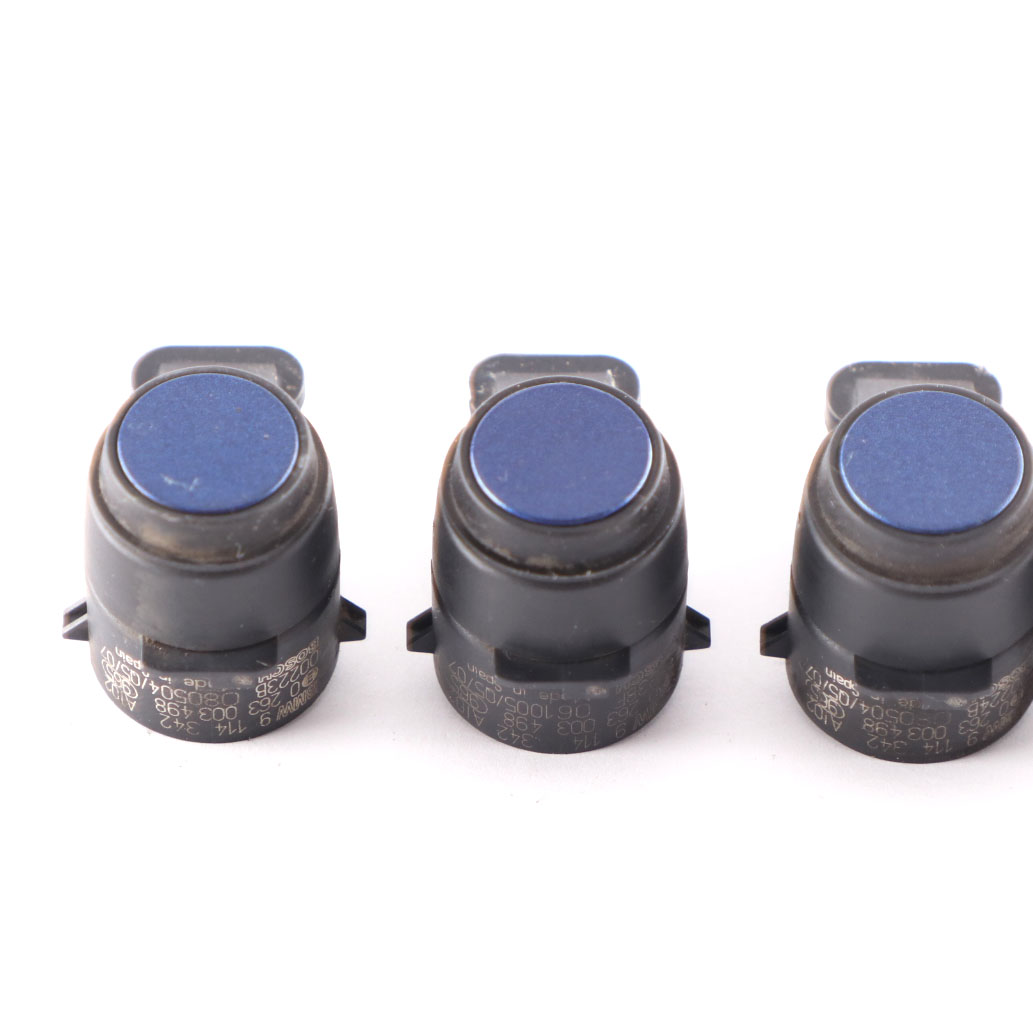 4 x Park sensor BMW E81 E87 E90 PDC Ultraschall Montego Blau A51 Set 9114342