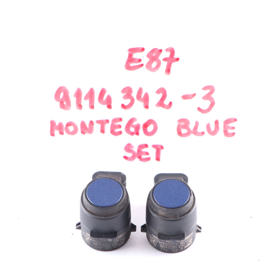 2 x Parking Sensor BMW E81 E87 E90 PDC Ultrasonic Montego Blue A51 Set 9114342