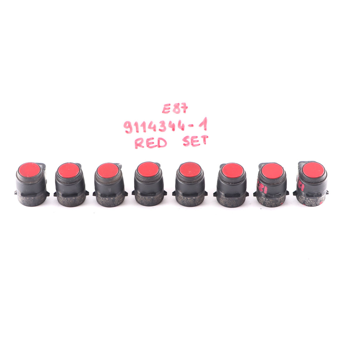 8 x Parking Sensor BMW E81 E87 E90 Ultrasonic PDC Crimson Red A61 Set 9114344