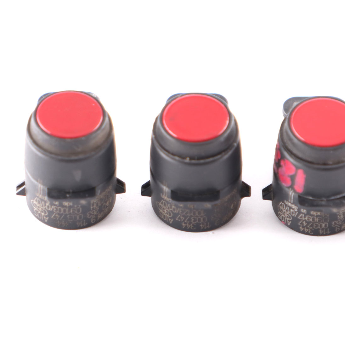 4 x Park sensor BMW E81 E87 E90 Ultraschall PDC Crimson Rot A61 Set 9114344