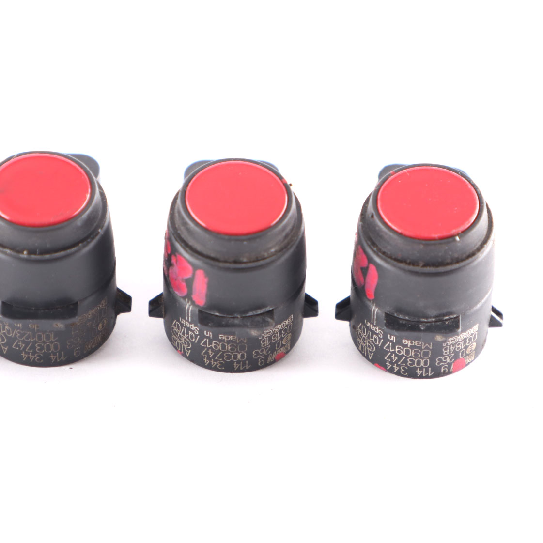 4 x Park sensor BMW E81 E87 E90 Ultraschall PDC Crimson Rot A61 Set 9114344