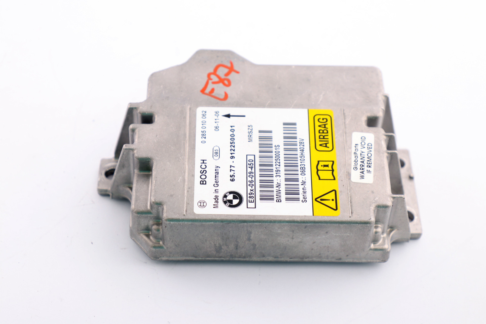 BMW 1 3 X1 Series E81 E87 E90 E91 Control Unit Airbag ECU No Crash Data 9122500