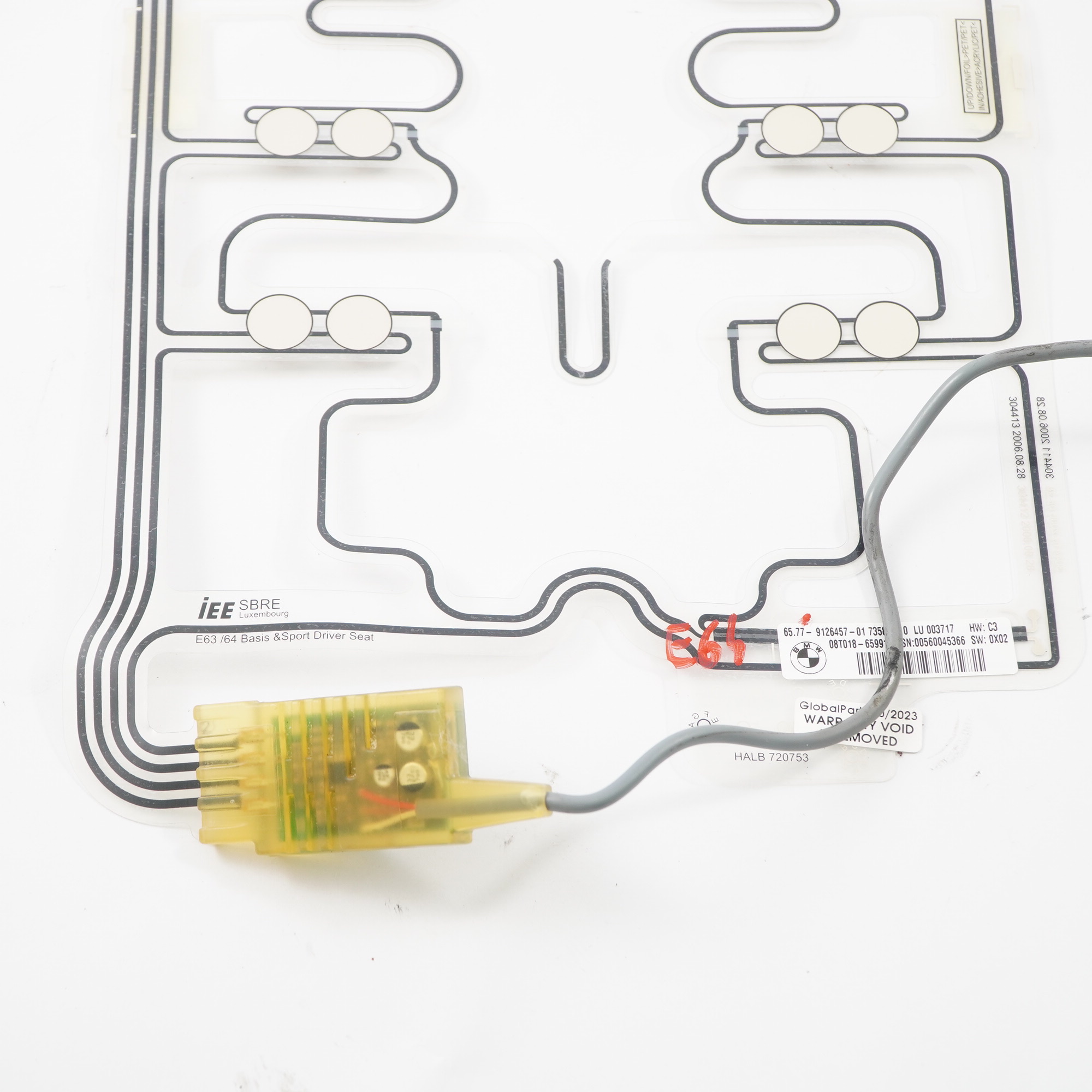 BMW E63 E64 LCI Fahrersitz Belegung Sensor Mat Steuergerät Modul 9126457