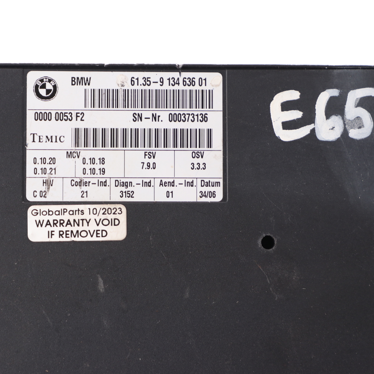 BMW E65 Sitzmodul Vordersitzsteuergerät Modul ECU 913463601