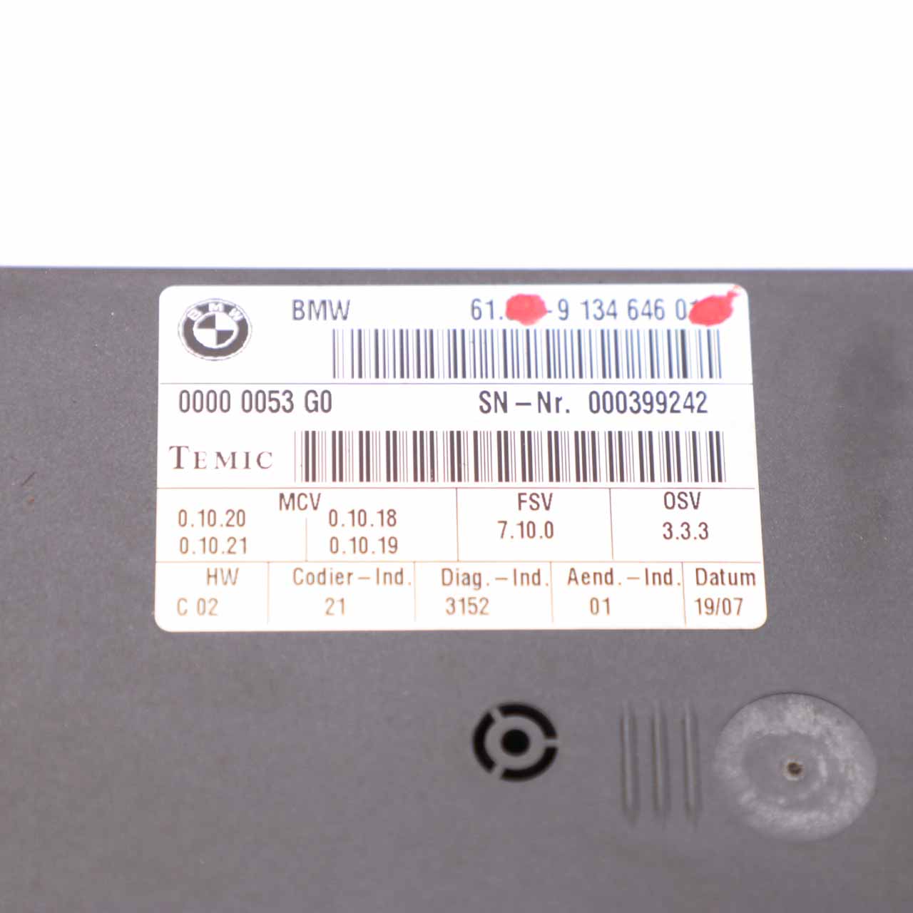 Sitzmodul BMW E65 E66 Vordersitzsteuergerät Modul ECU 9134646