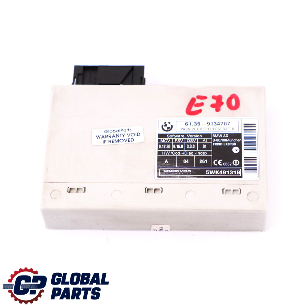 BMW X5 E60 E61 E63 E64 E70 Control Unit Module Passive Go 9134707