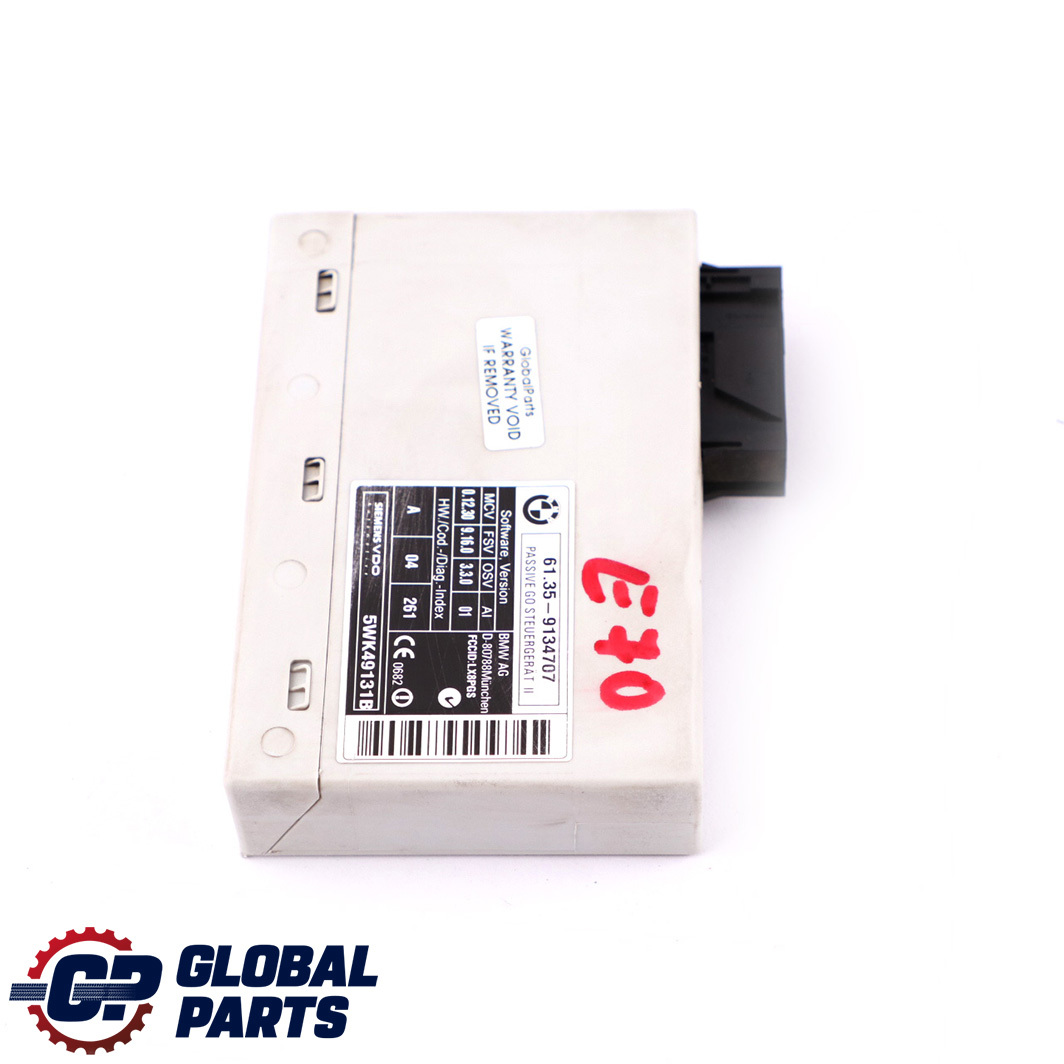 BMW X5 E60 E61 E63 E64 E70 Control Unit Module Passive Go 9134707