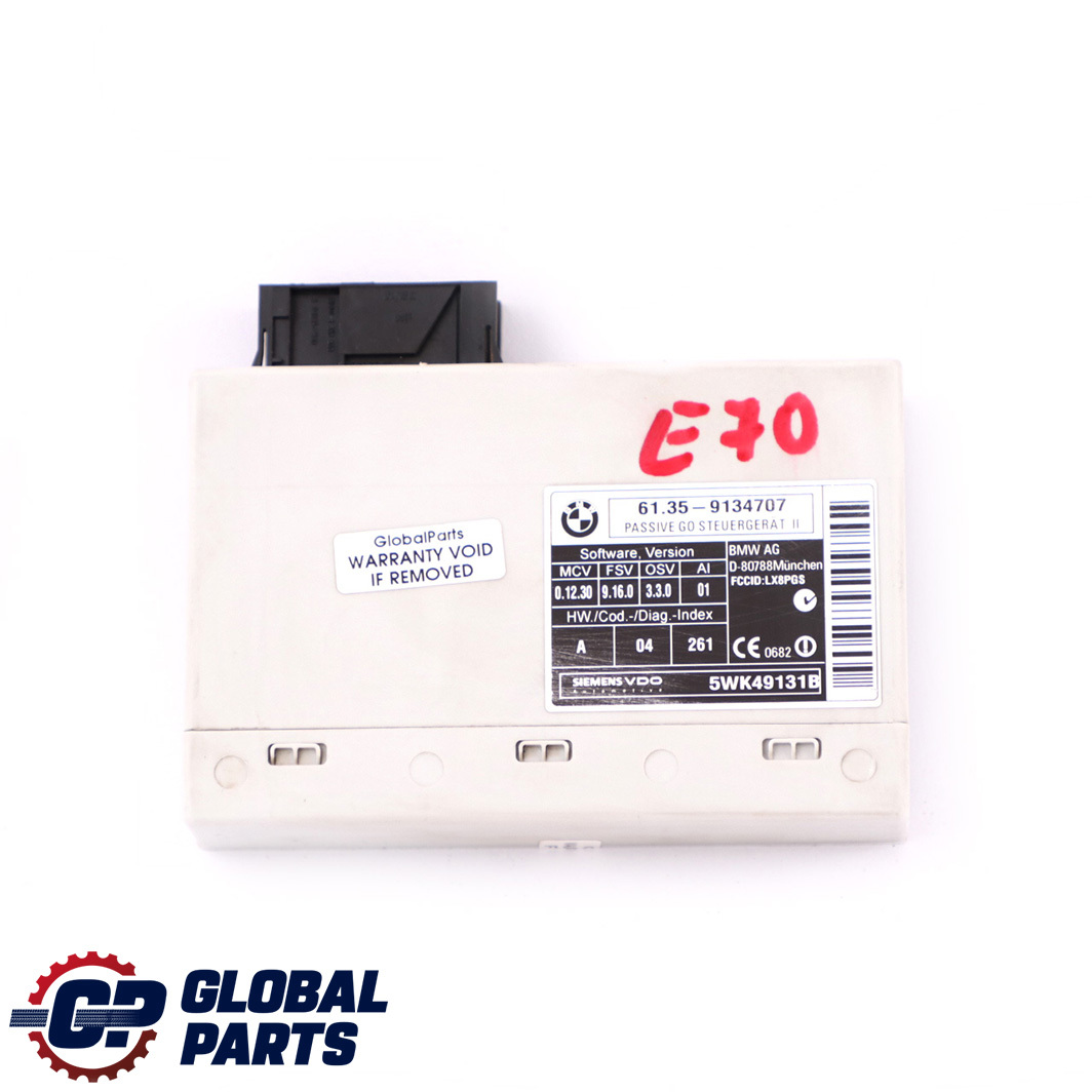 BMW X5 E60 E61 E63 E64 E70 Control Unit Module Passive Go 9134707