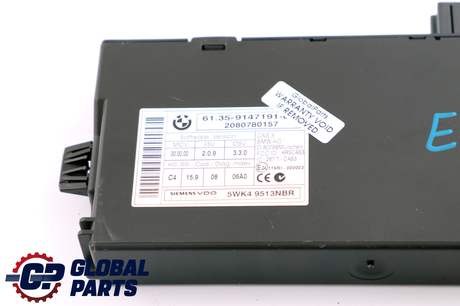 BMW E60 E81 E87 E90 E91 E92 CAS3 ECU Steuergerät Modul CAS 3 9147191