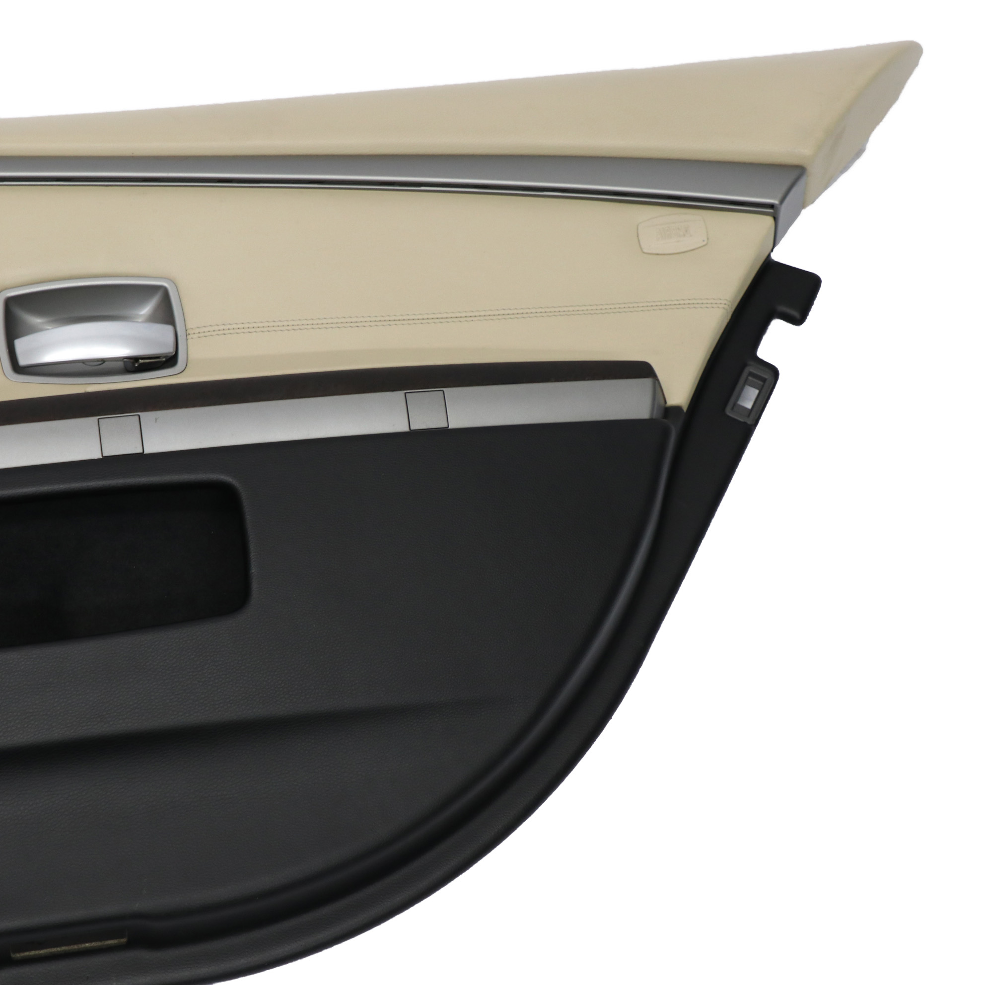 BMW E65 Hinten Rechts Tür Karte Leder Creme Beige Futter Trim