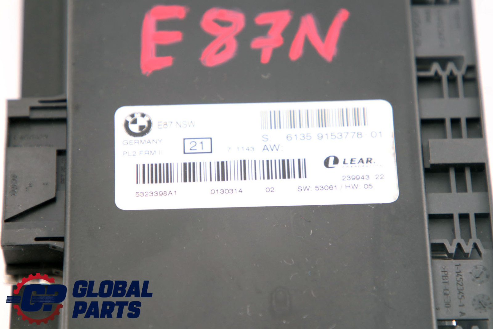 BMW E87 LCI ECU Light Module Footwell NSW PL2 FRM II Lear 9153778