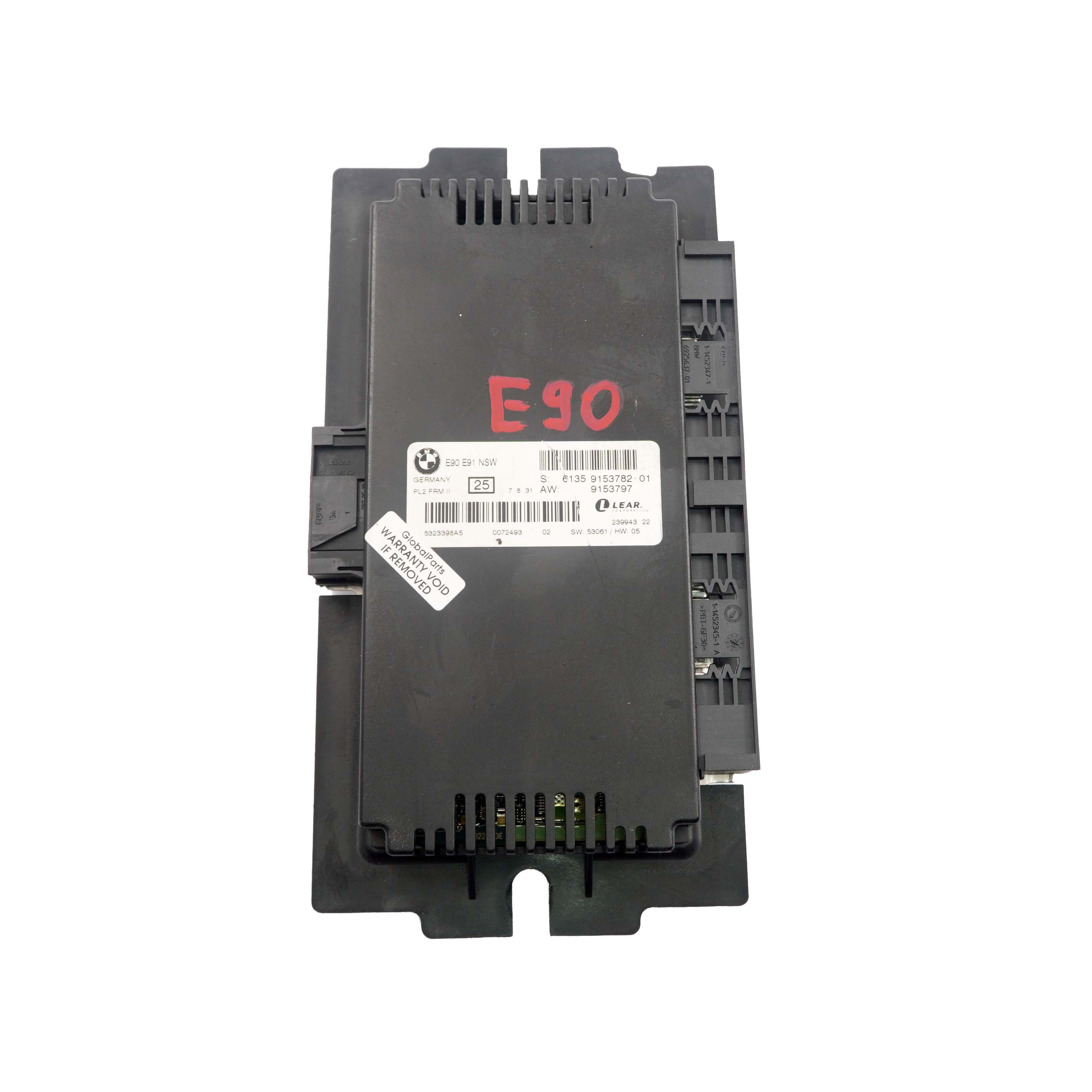 *BMW 3 er E90 Licht Modul Steuergerät ECU NSW PL2 FRM II Lear 9153782