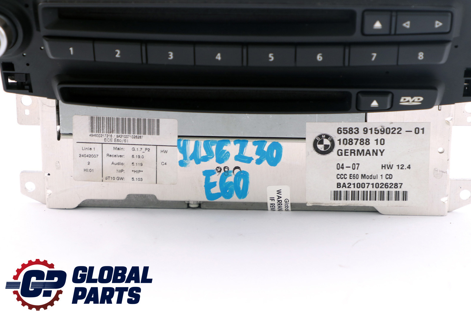 BMW E60 E61 E63 Professioneller CCC Navigationssystem Controller 9159022