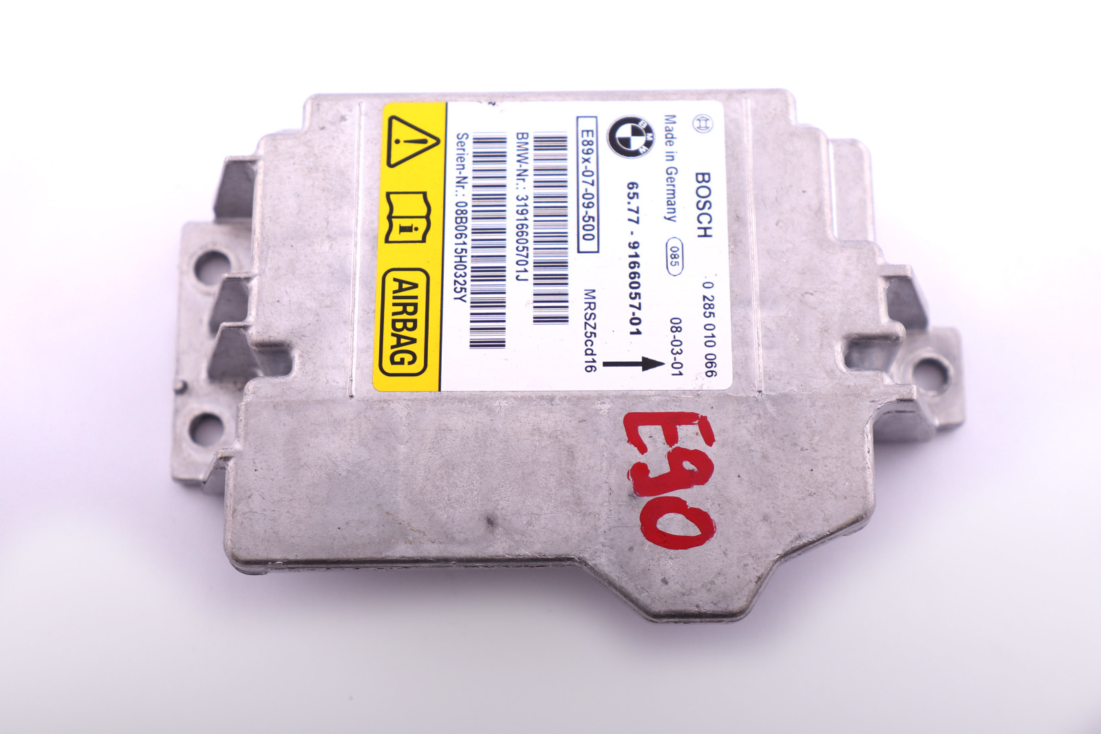 BMW 1 3 X1 Series E81 E87 E90 E91 Control Unit Airbag ECU NO CRASH DATA 9166057