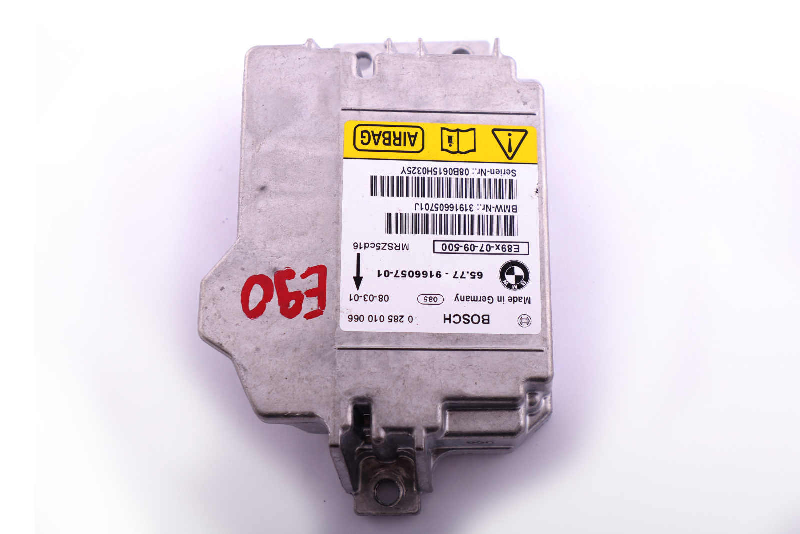 BMW 1 3 X1 Series E81 E87 E90 E91 Control Unit Airbag ECU NO CRASH DATA 9166057