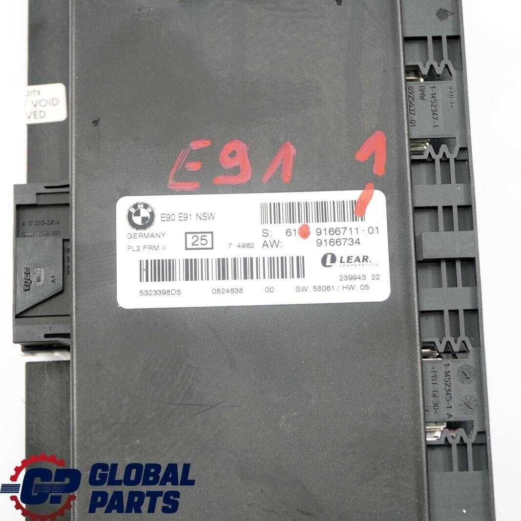 BMW 3 er E91 Lichtmodul Fussraummodul Steuergerät ECU NSW PL2 FRM II 9166711