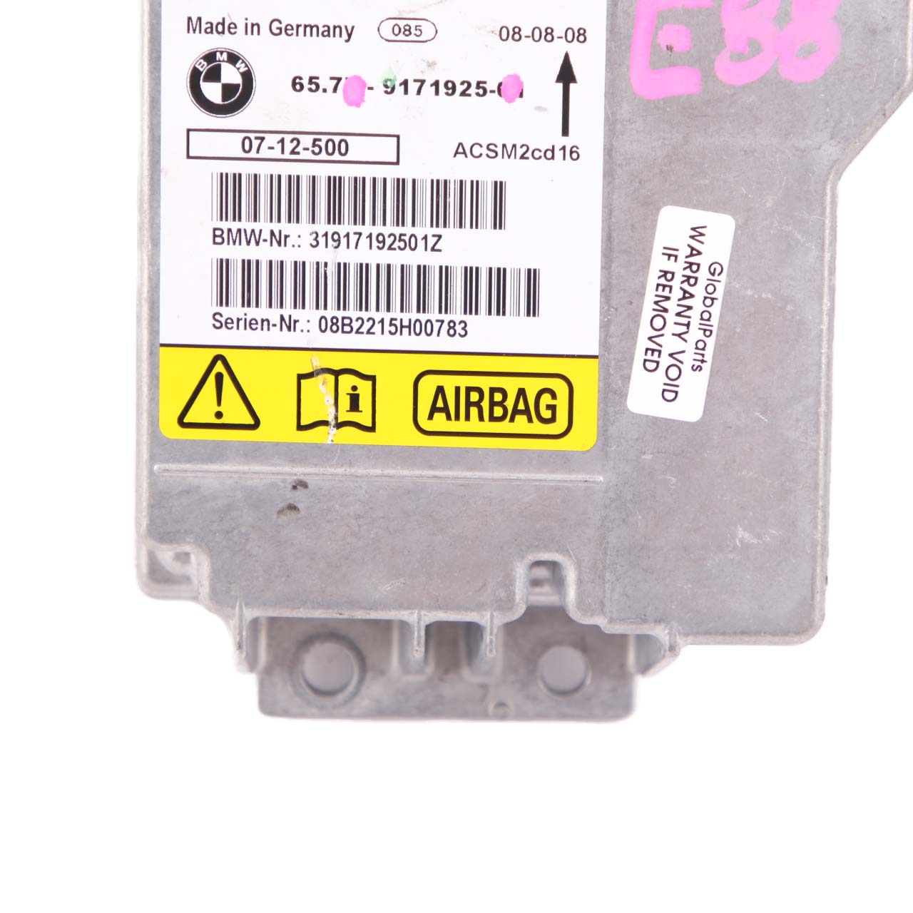 BMW E88 Steuergerät Airbag Modul ECU 9171925