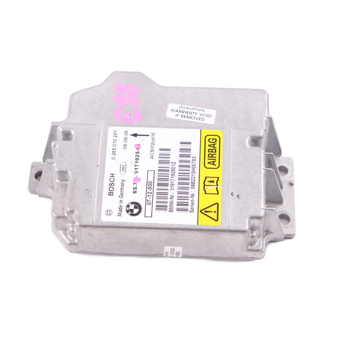 BMW E88 Steuergerät Airbag Modul ECU 9171925