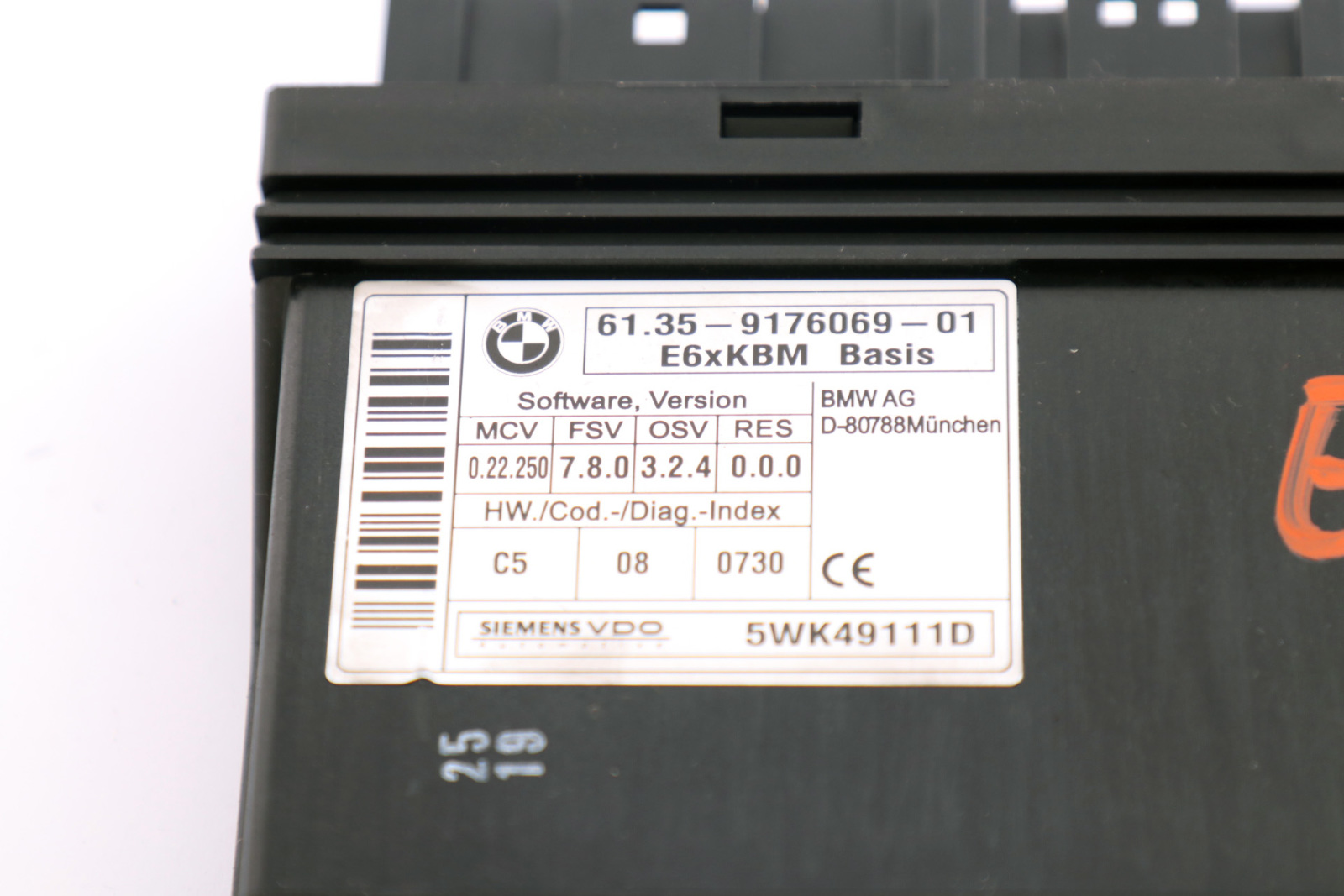 BMW E60 E63 E64 Modul KBM Basis Steuergerät Karosseriemodul Gateway ECU 9176069