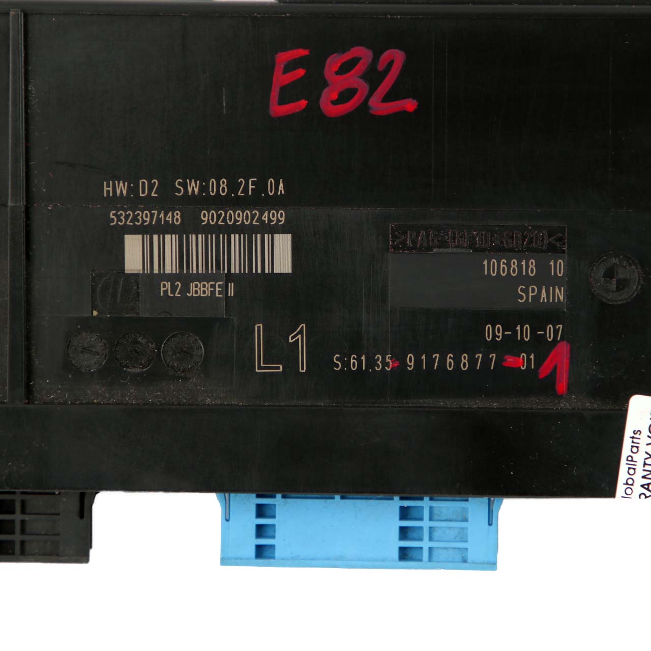 *BMW 1 er E82 ECU Steuergerät Steuermodul Anschlussdose L1 PL2 JBBFE II 9176877