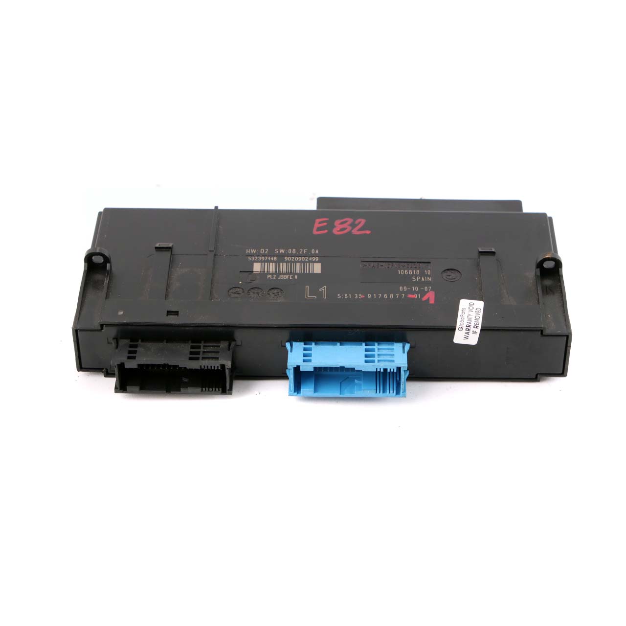 *BMW 1 er E82 ECU Steuergerät Steuermodul Anschlussdose L1 PL2 JBBFE II 9176877