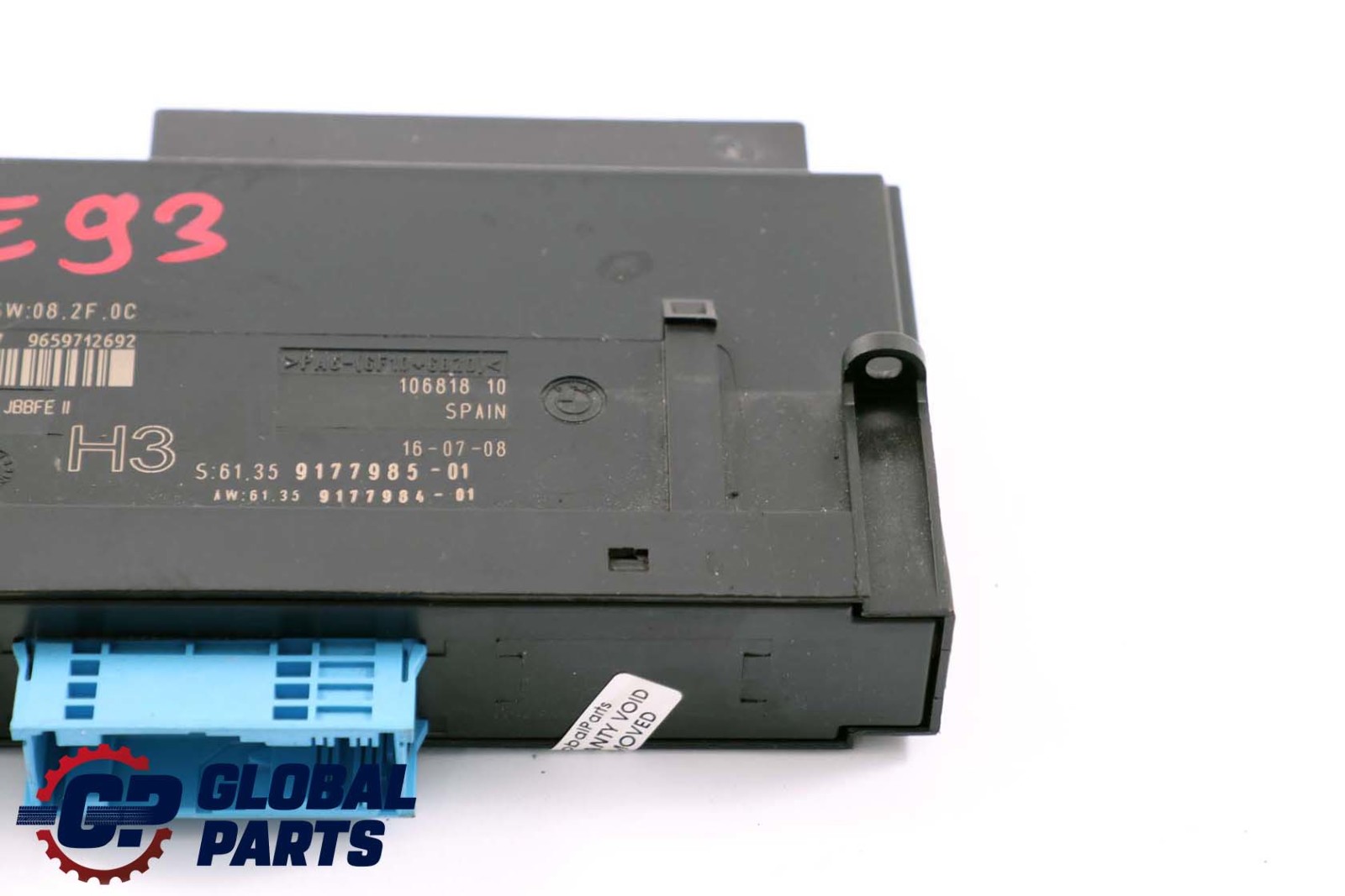 BMW E93 Cabrio ECU Body Control Module H3 Anschlussdose 9177985