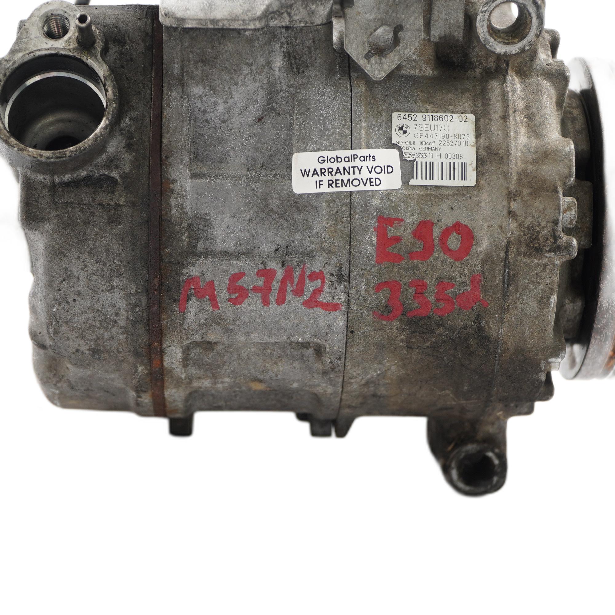 Klimakompressor BMW E60 E90 335d 530d Diesel M57N2 Klimaanlage Pumpe 9118602