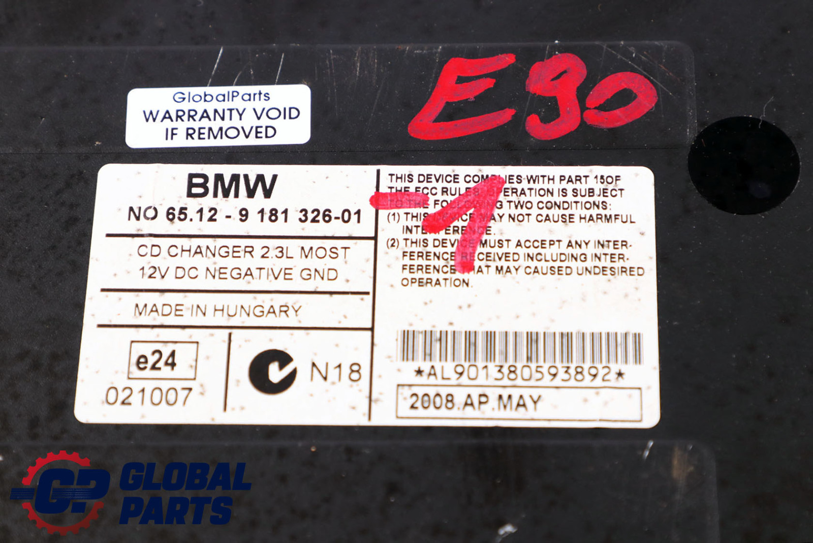 BMW E81 E87 E90 E91 E92 6-fach CD-Wechsler mit Magazin 9181326