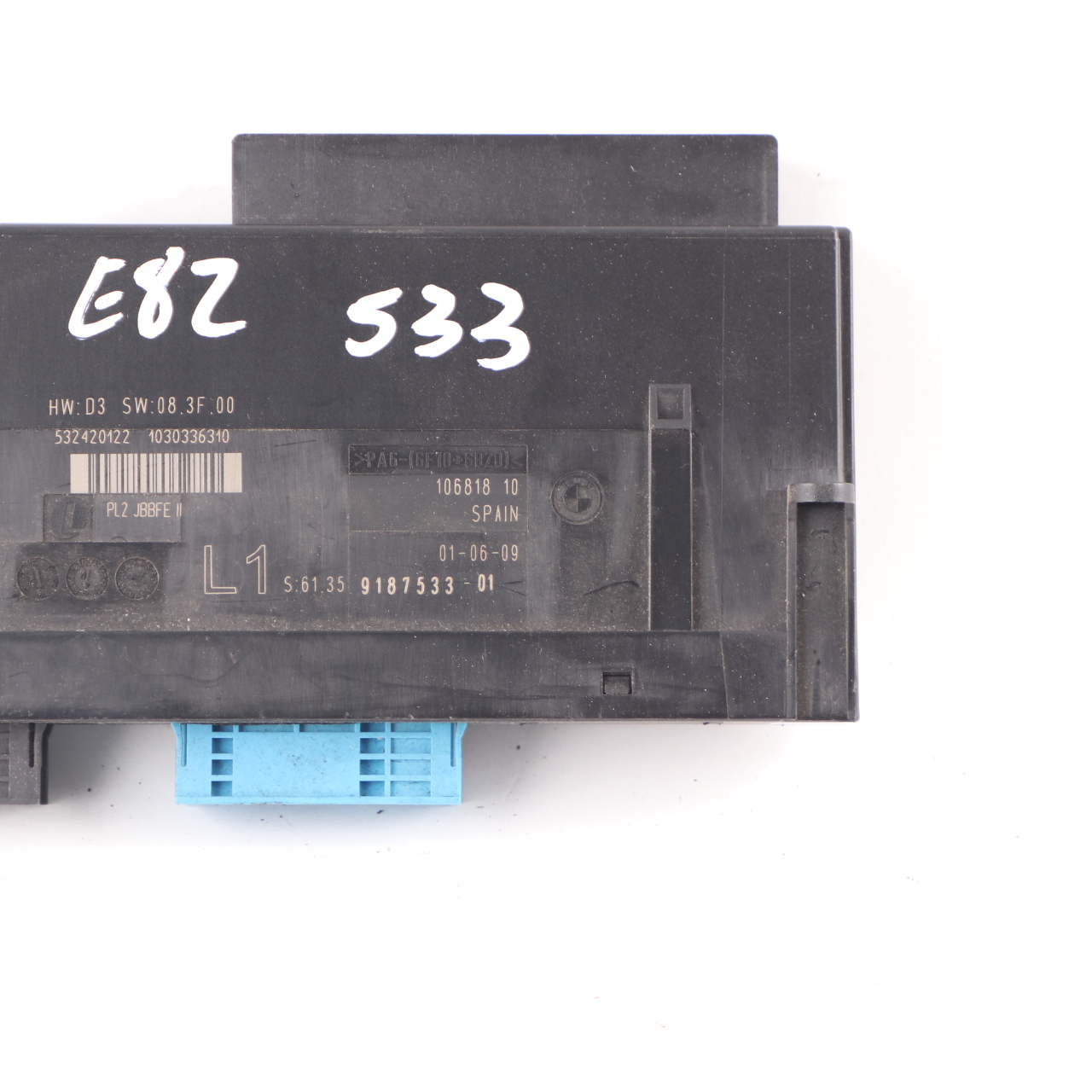 BMW E82 ECU Körper Steuerung Modul Anschlussdose L1 PL2 JBBFE II 9187533