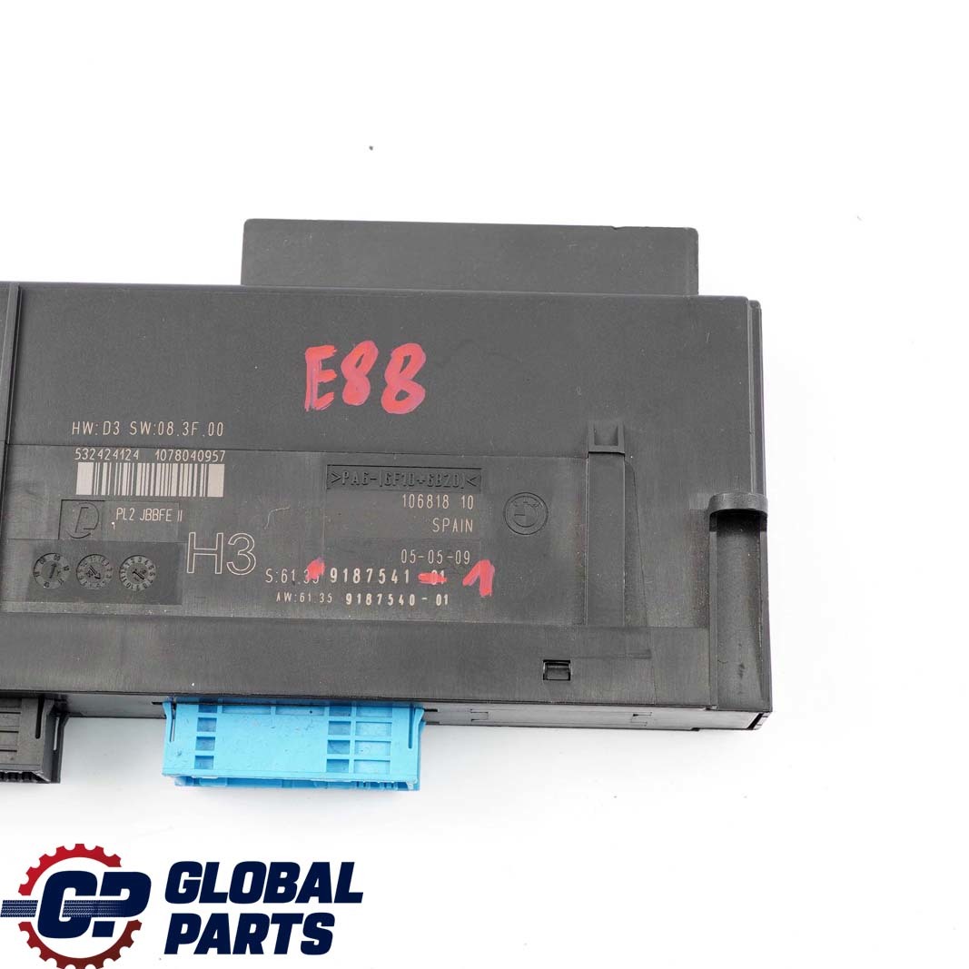 BMW 1 er 1 E88 ECU Körperkontrollmodul H3 PL2 JBBFE II Junction Box 9187541