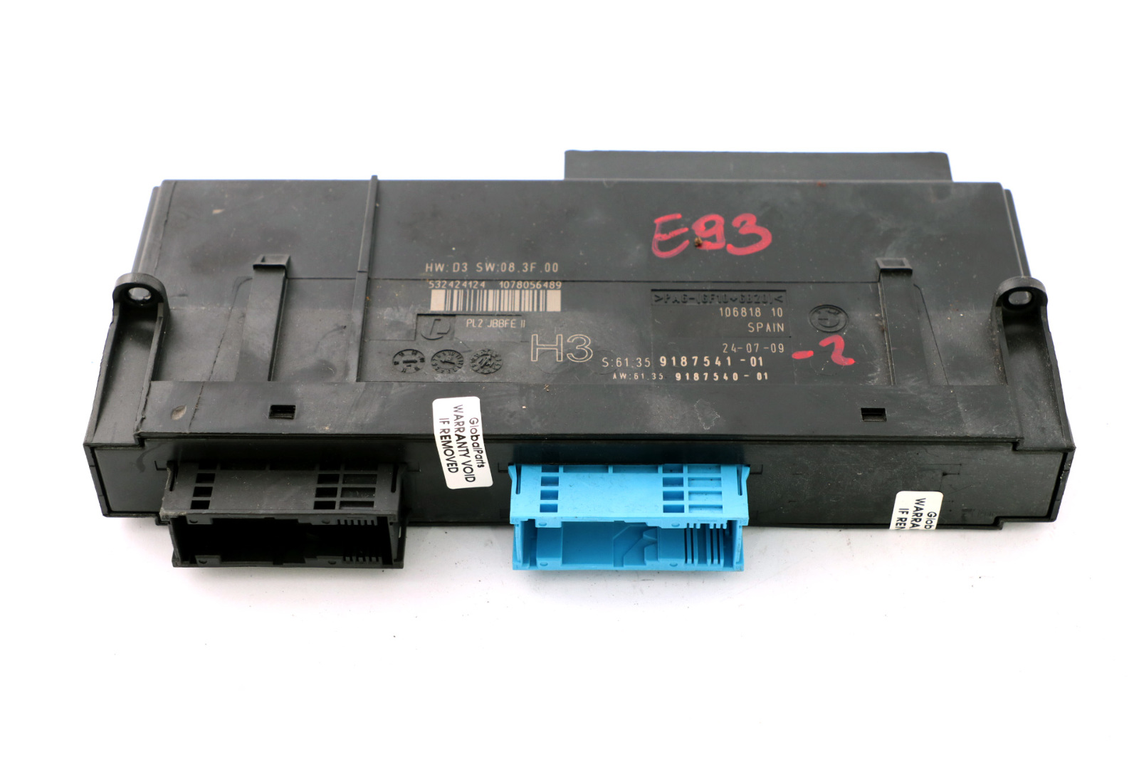 BMW E93 ECU Body Control Modul H3 Anschlussdose 9187541