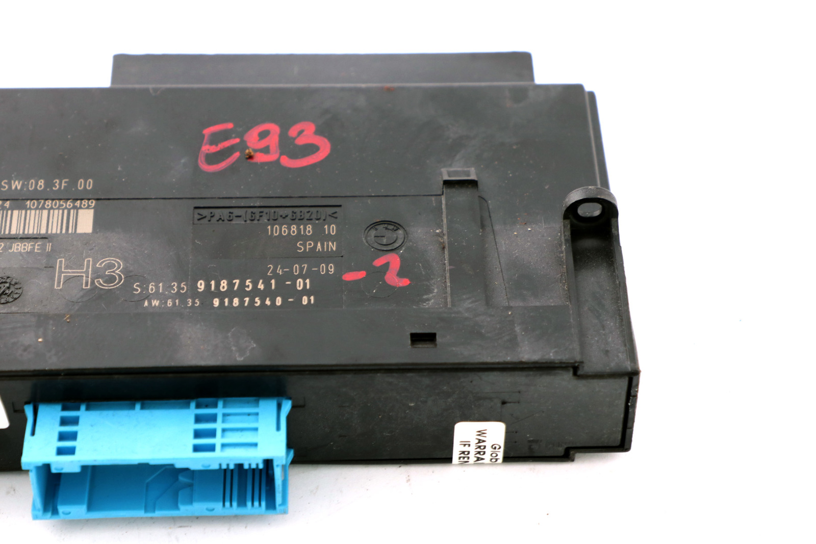 BMW E93 ECU Body Control Modul H3 Anschlussdose 9187541