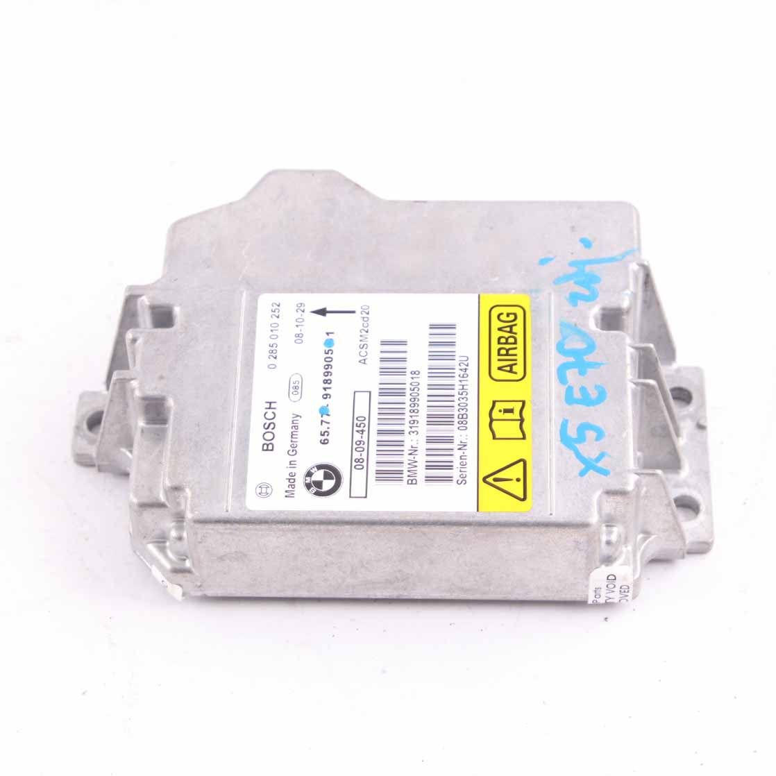 BMW X5 E70 X6 E71 Safety Control Unit Air Module Bag ECU Bosch 9189905