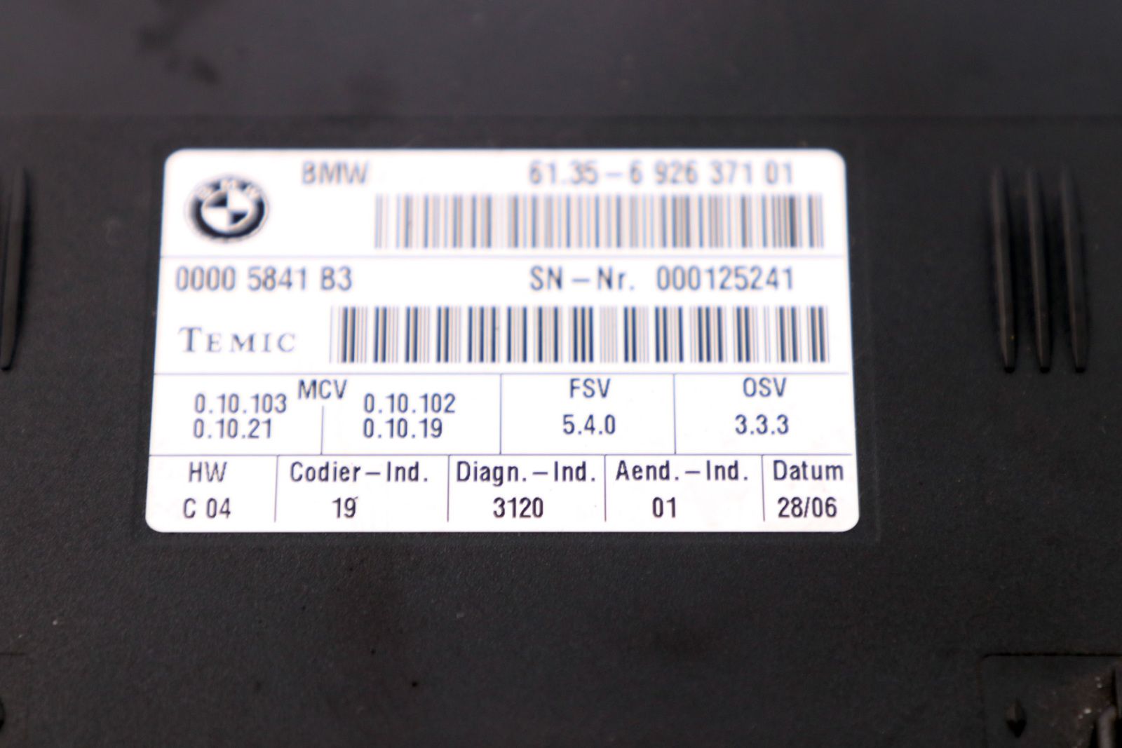 BMW 1 3 er E87 E90 E91 E92 Sitzmodul ECU Steuergerät 6926371