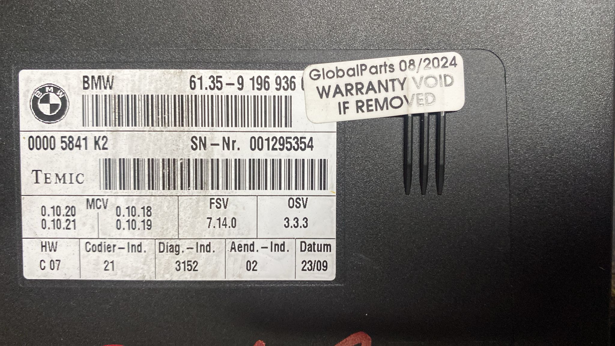 BMW 1 3 er E87 E90 E91 E92 Sitzmodul ECU Steuergerät 6926371