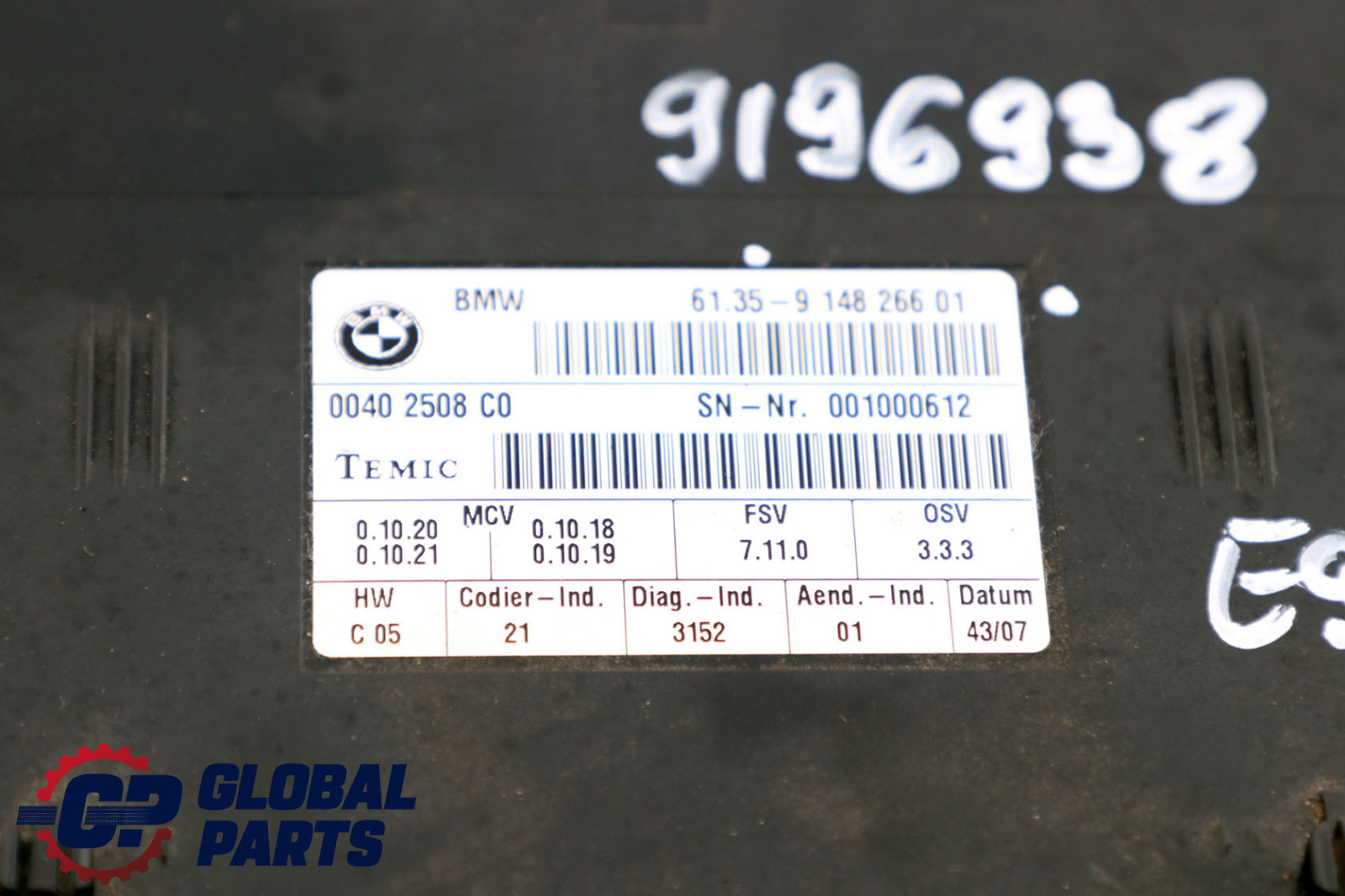 BMW 3 er E93 Sitzmodul Module 9148266