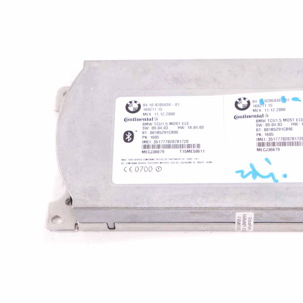 BMW X5 E70 Telematik Bluetooth Steuergerät Modul ECU Continental 9205930