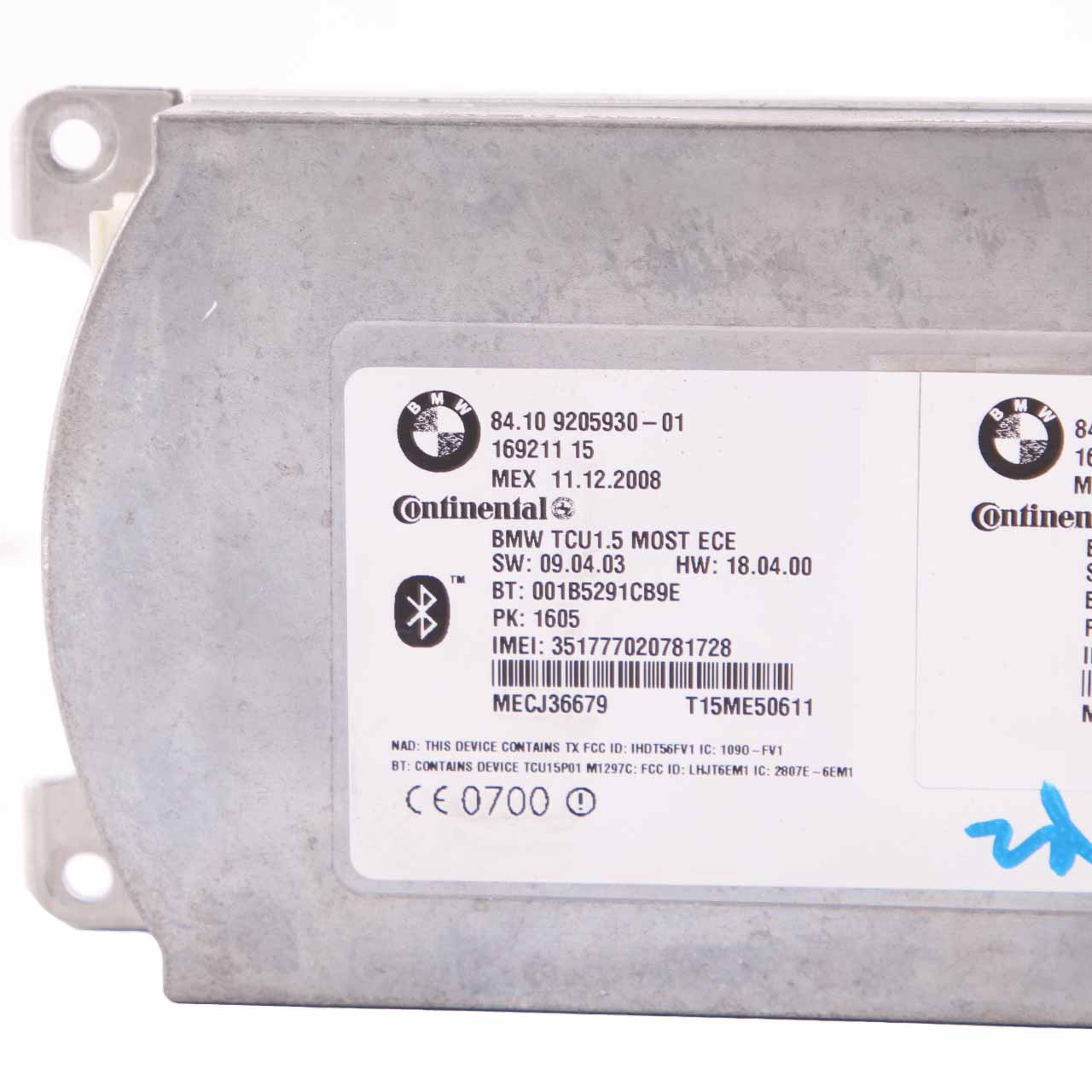 BMW X5 E70 Telematik Bluetooth Steuergerät Modul ECU Continental 9205930