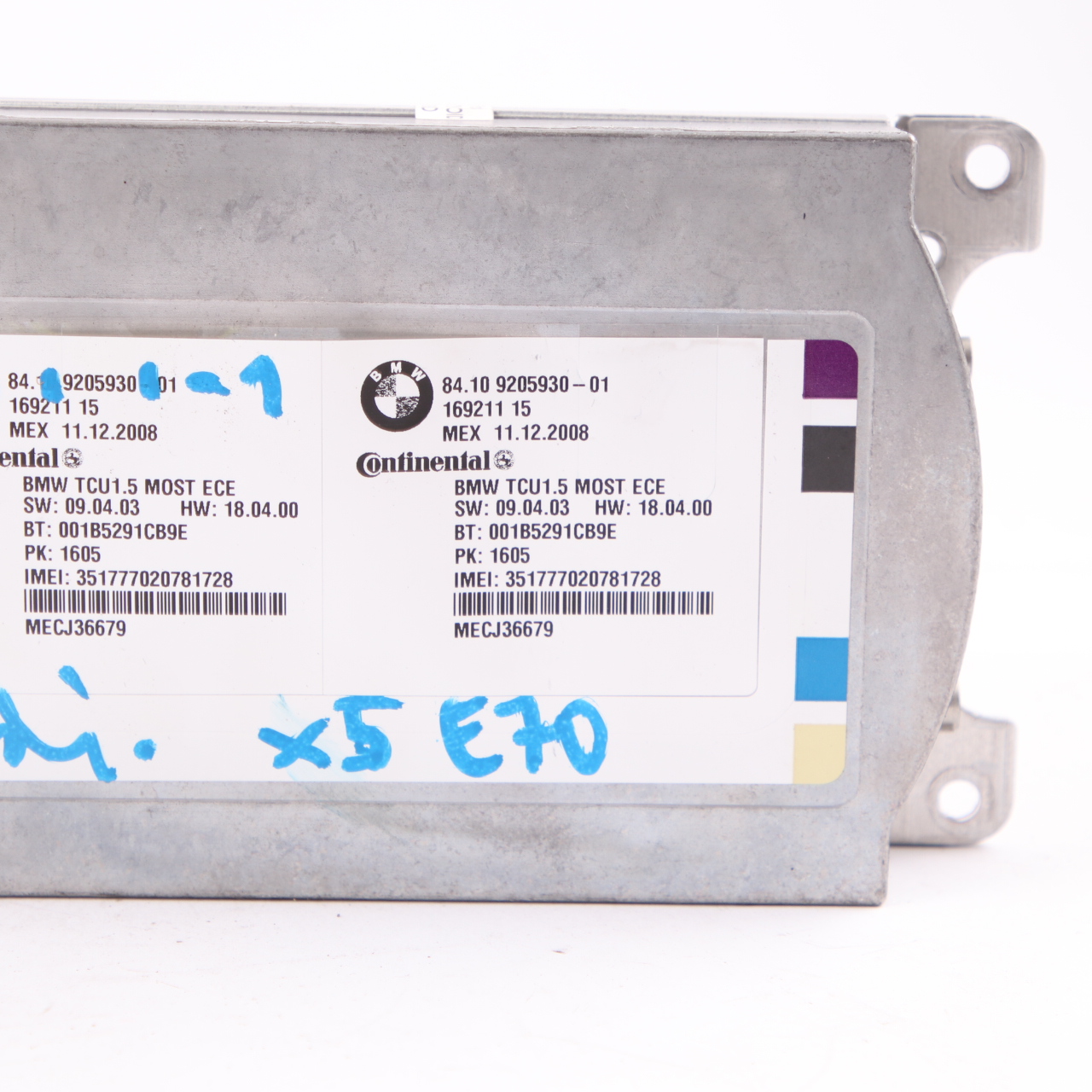 BMW X5 E70 Telematik Bluetooth Steuergerät Modul ECU Continental 9205930