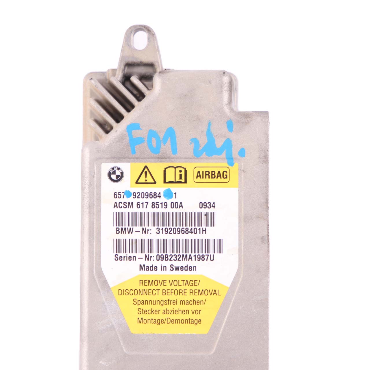 BMW F01 F02 F04 F07 ECU ICM Steuergerät Air Module Bag 9209684