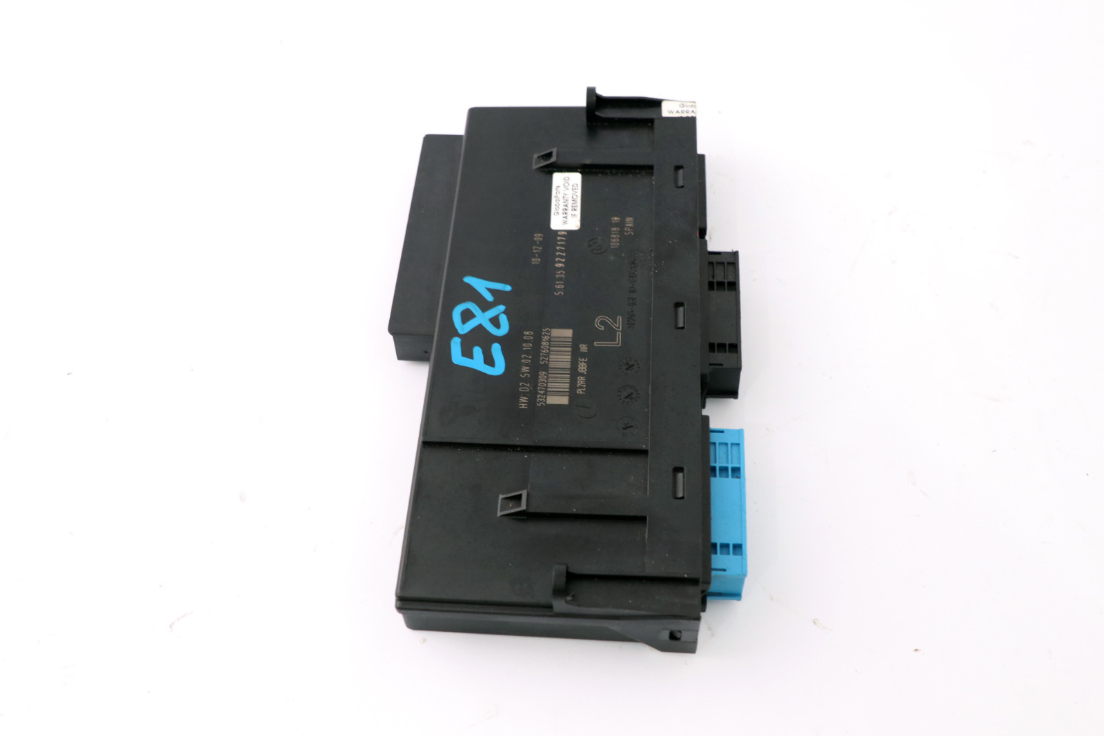 BMW E81 Karosseriesteuergerät ECU L2 PL2RR JBBFE IIIR Anschlussdose 922717