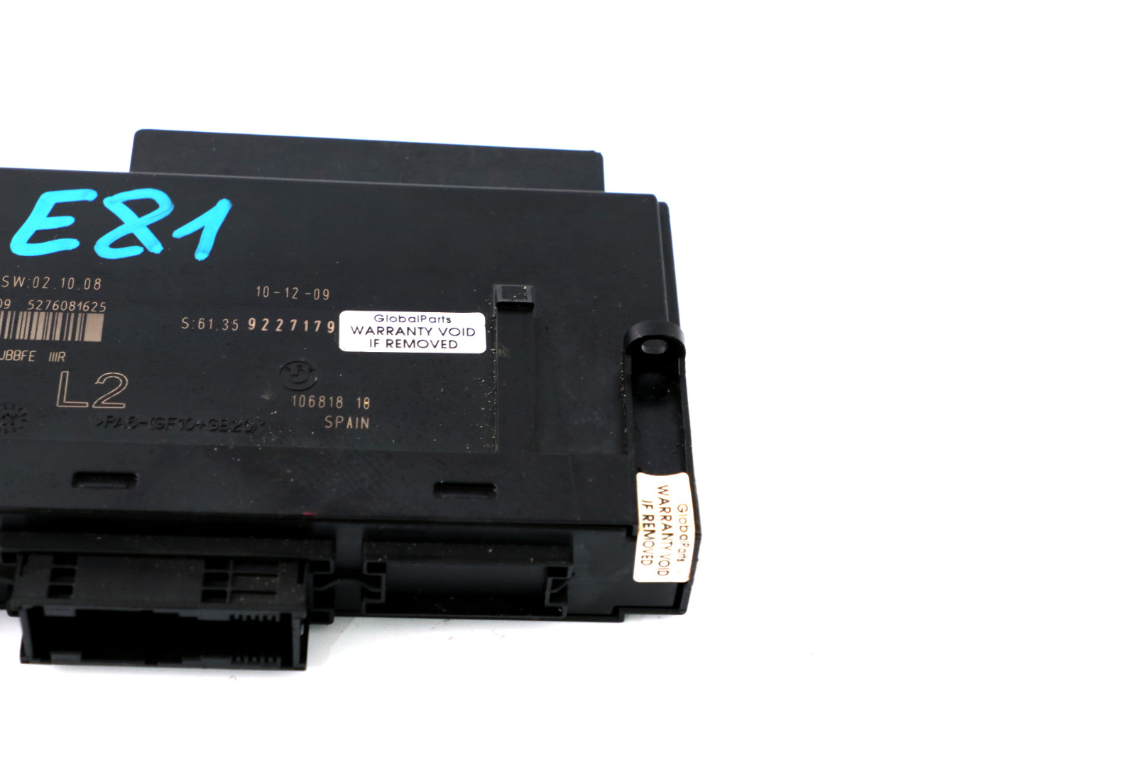 BMW E81 Karosseriesteuergerät ECU L2 PL2RR JBBFE IIIR Anschlussdose 922717