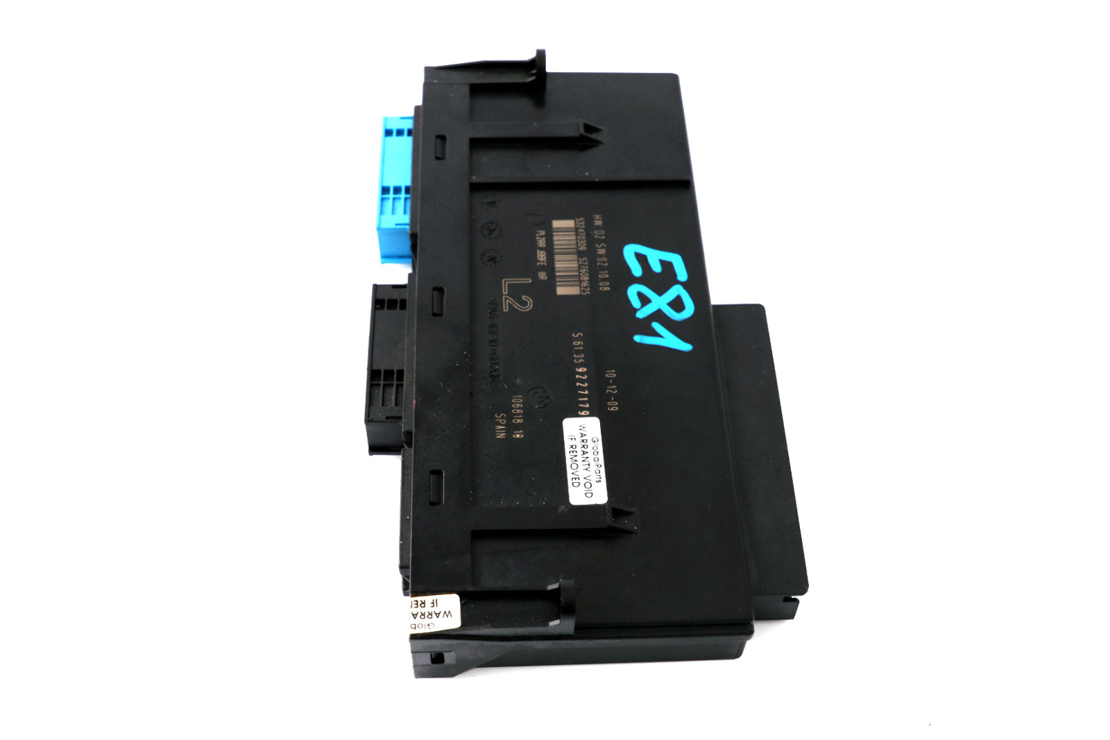 BMW E81 Karosseriesteuergerät ECU L2 PL2RR JBBFE IIIR Anschlussdose 922717