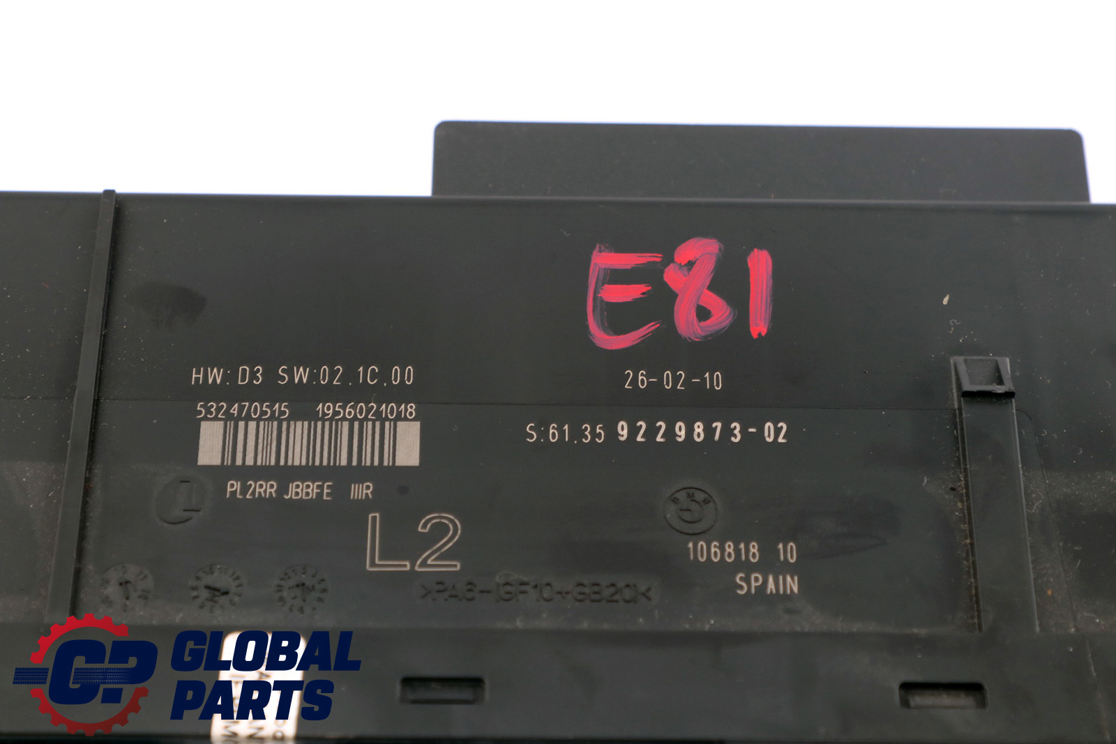 BMW E81 Body Control Modul ECU L2 PL2RR JBBFE III Junction Box 9229873