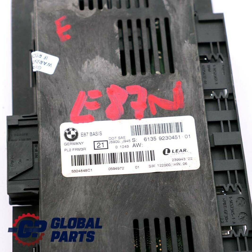 BMW 1 er E87 LCI ECU Fußraumleuchte BASIS PL2 FRM3R Lear 9230451 61359230451