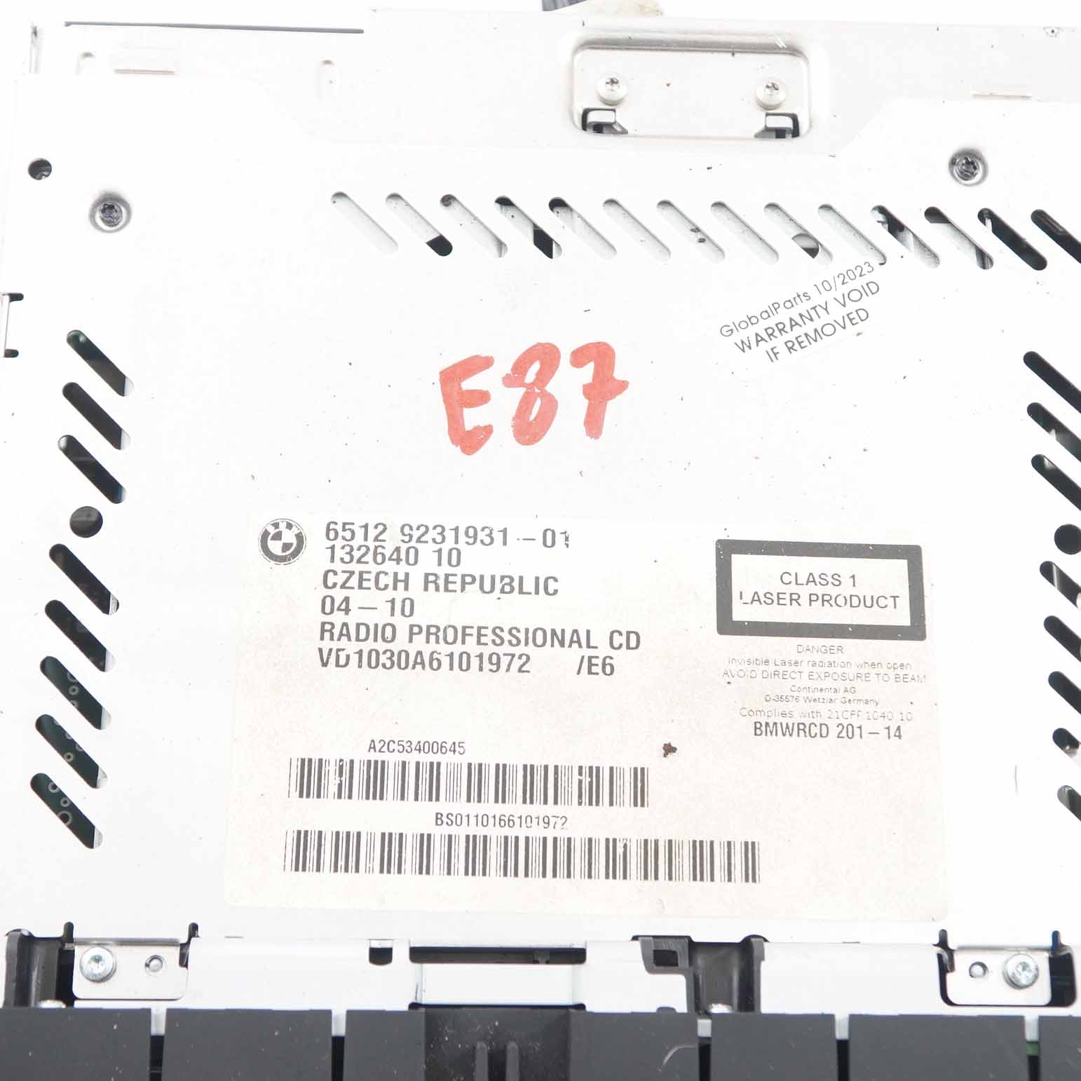 BMW E81 E87 E90 E91 E92 E93 Radio CD Spieler Professional Steuergerät 9231931