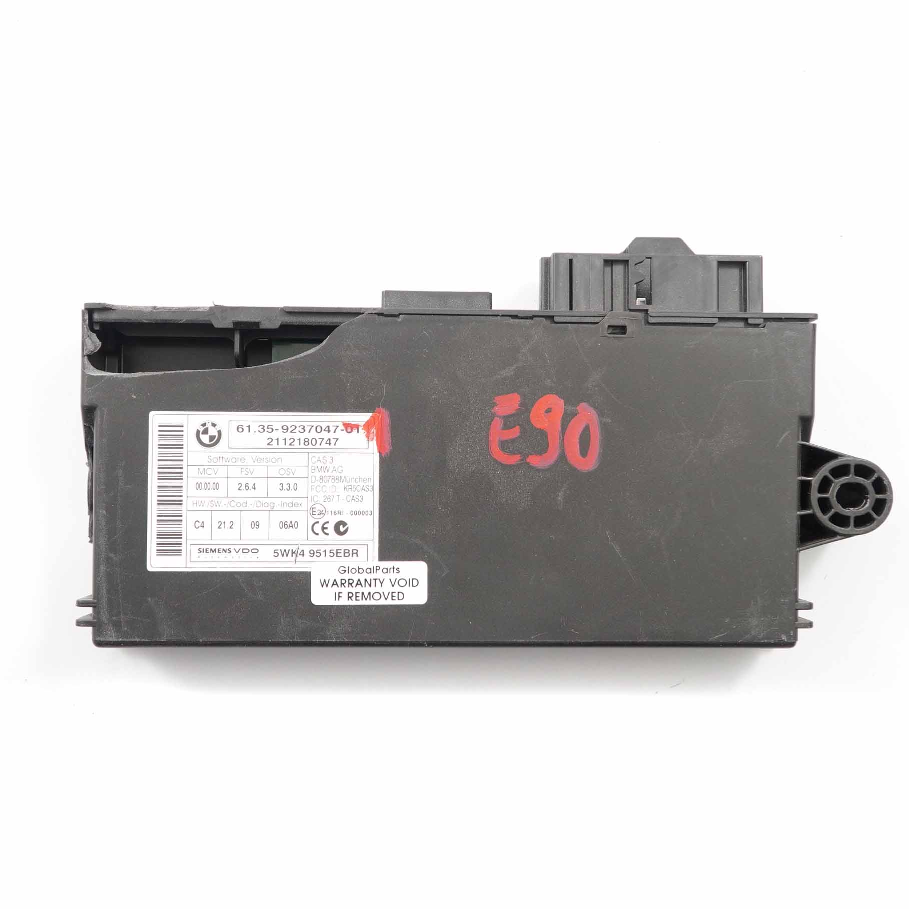 BMW 1 3 5 Reihe E60 E87 E90 CAS 3 ECU Steuergerät Schlüssellesemodul 9237047