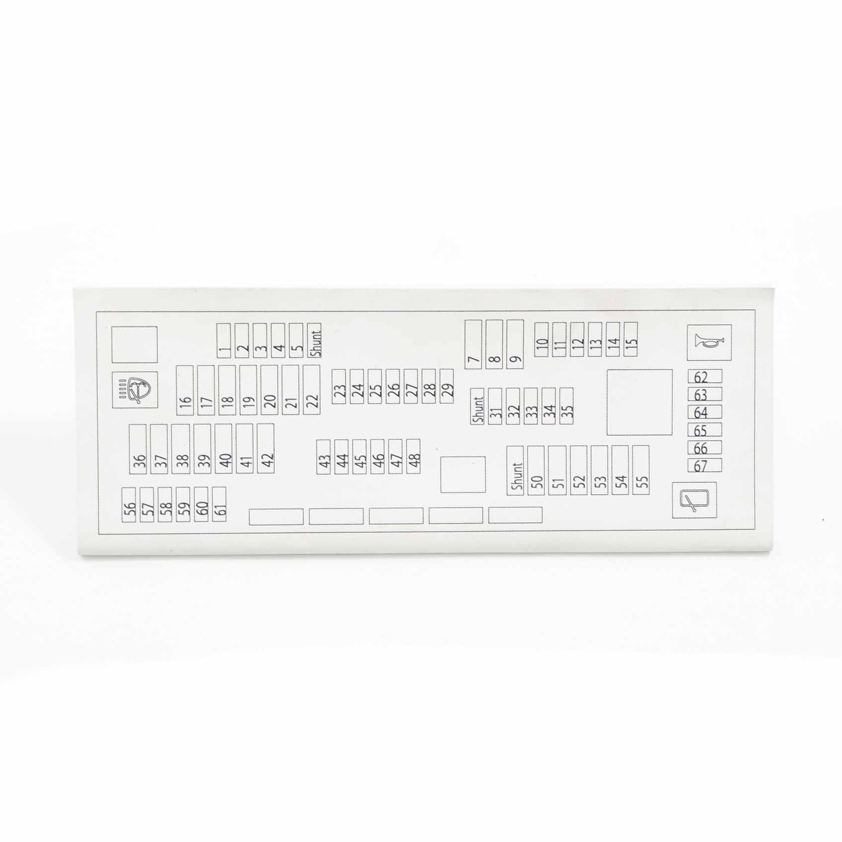 BMW F10 F11 F12 Karte Sicherungskasten Gruppierung Diagramm 9238195