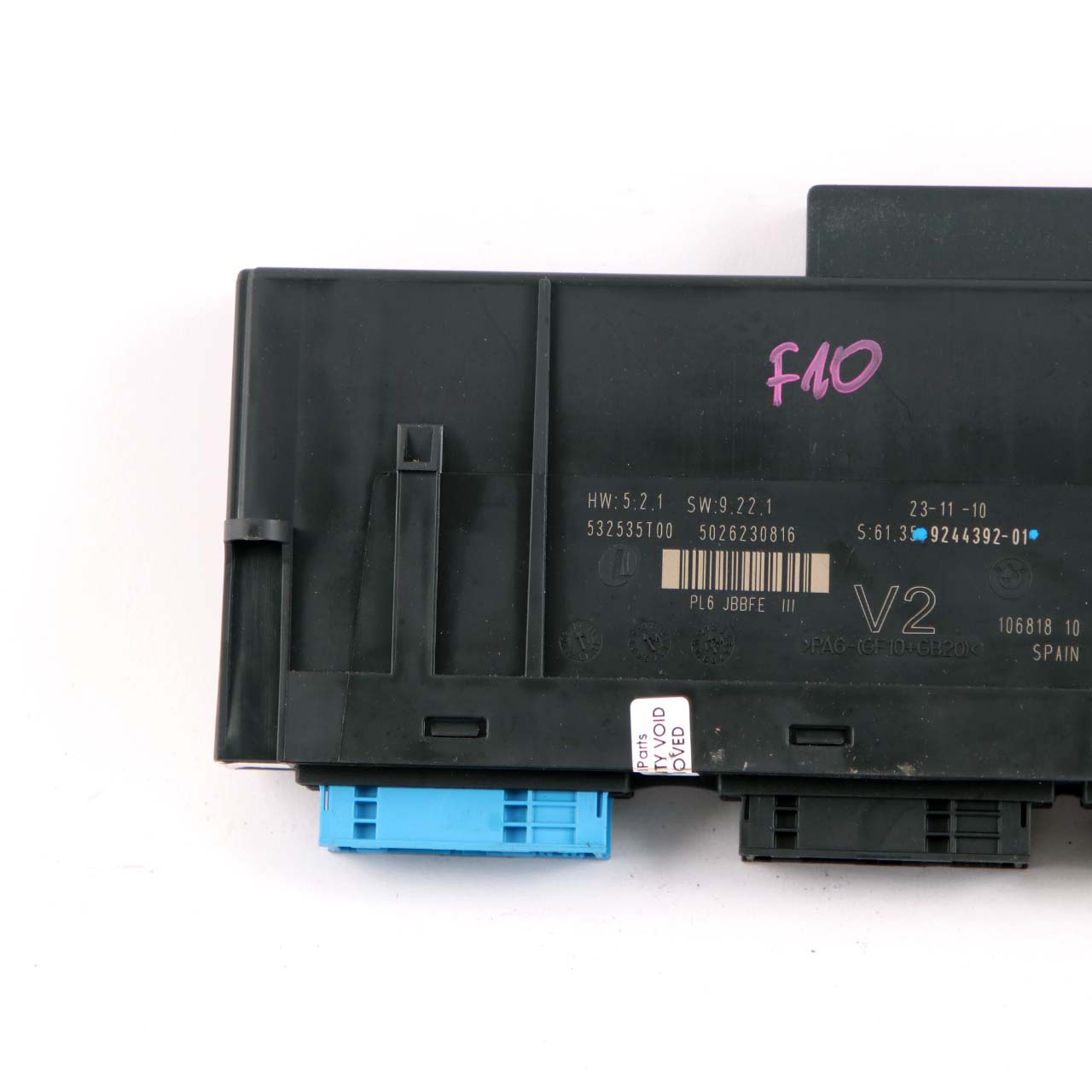 BMW F10 ECU Body Control Modul V2 PL6 JBBFE III Anschlussdose 9244392